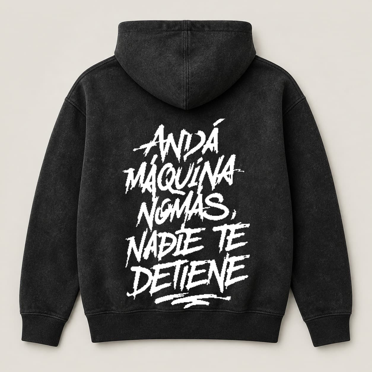 DROP 003 · Buzo Hoodie Stone Wash — dorso